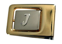 Devanet sterling silver initilas on belt buckle